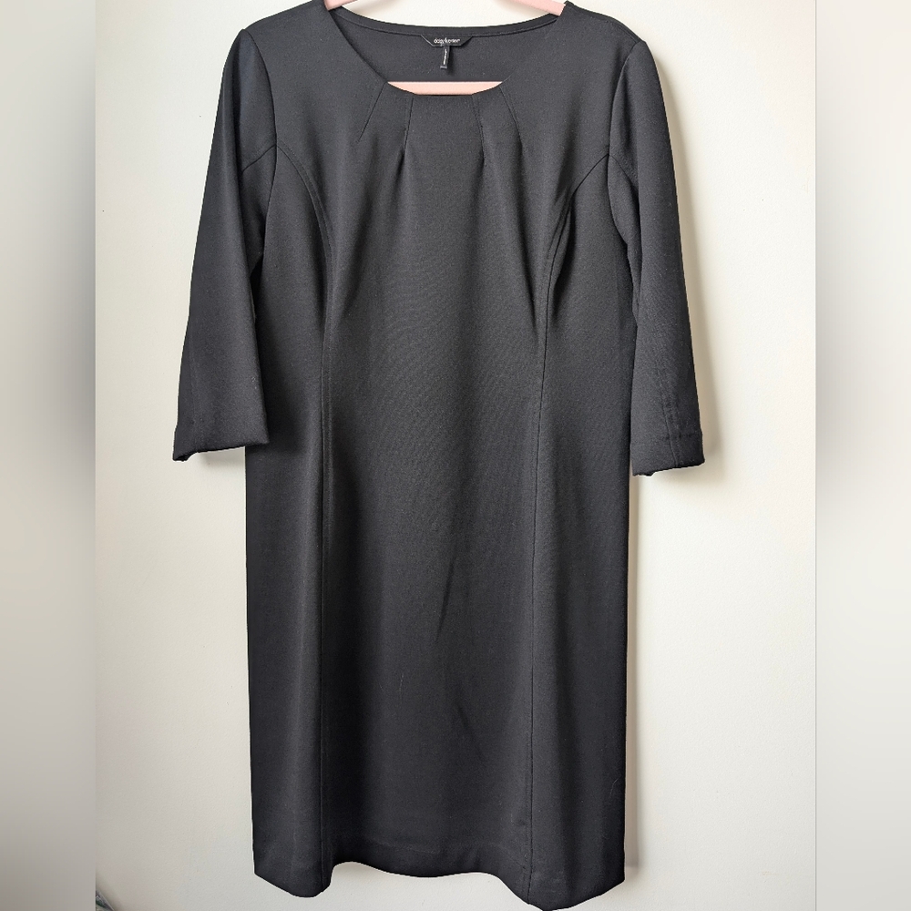 Daisy Fuentes Black Onyx Midi Dress Size Large